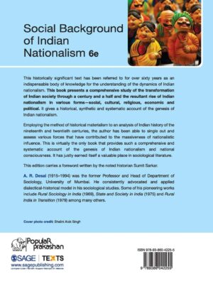 Social Background Of Indian Nationalism - Back cover
